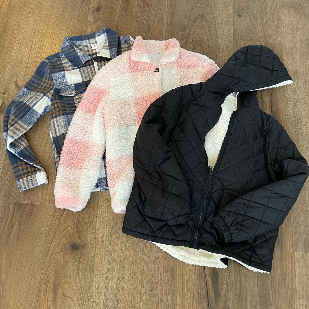 SHEIN Blue and Brown Sweatshirts & Hoodies set of 3